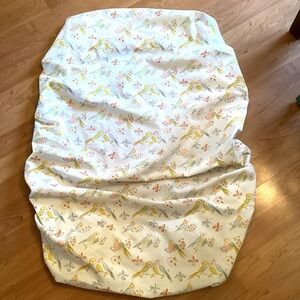 Vintage Carousel Designs LOVE BIRDS 100% Crisp Cotton Fitted Crib Sheet EUC